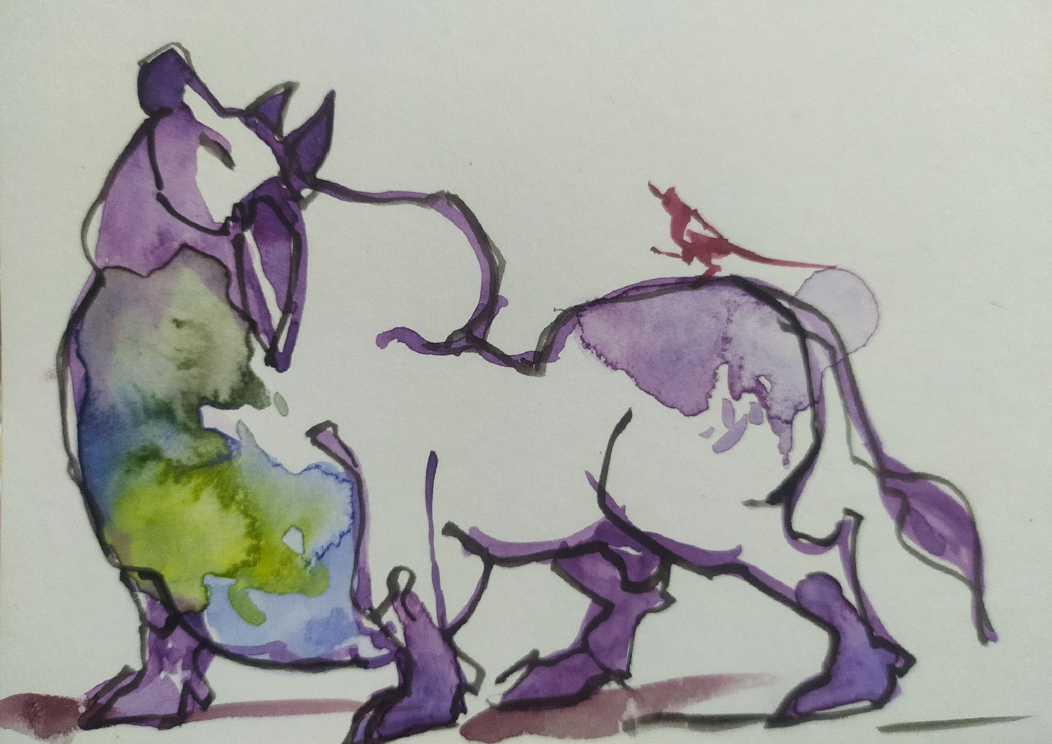 Watercolour on paper Thayumanavan