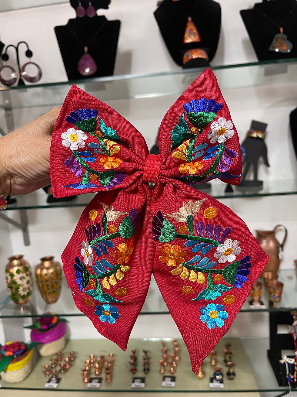 Thumbnail: Embroidered Hair Bow