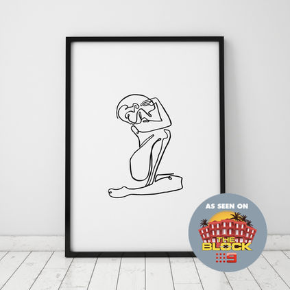 The Block Shop Fine Art Single Line Prints by Brisbane Graphic Designer and Art Director Secret Weapon Creative