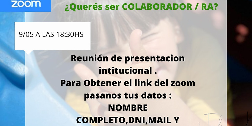 ¡Próxima reunión de presentación institucional!