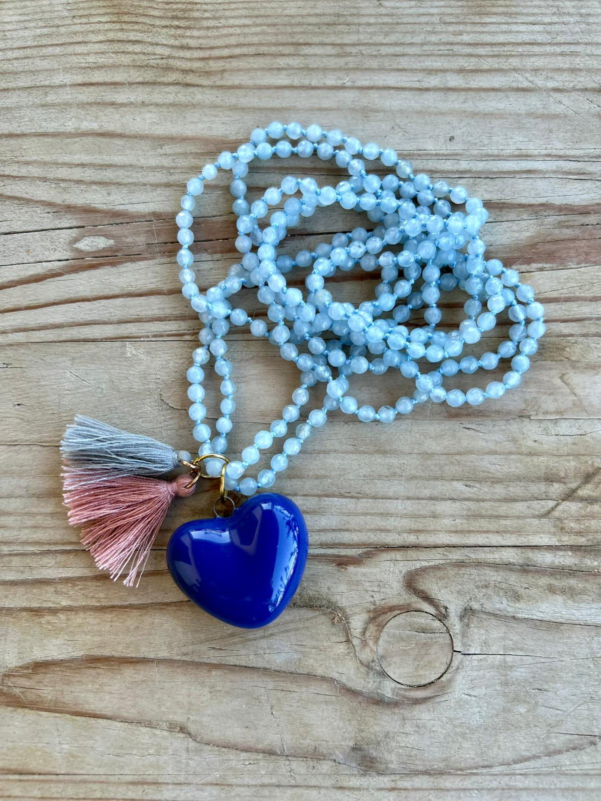 Collana Batticuore Blu pietre dure