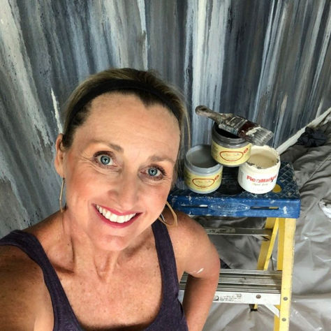 Water washed wall mural paint technique