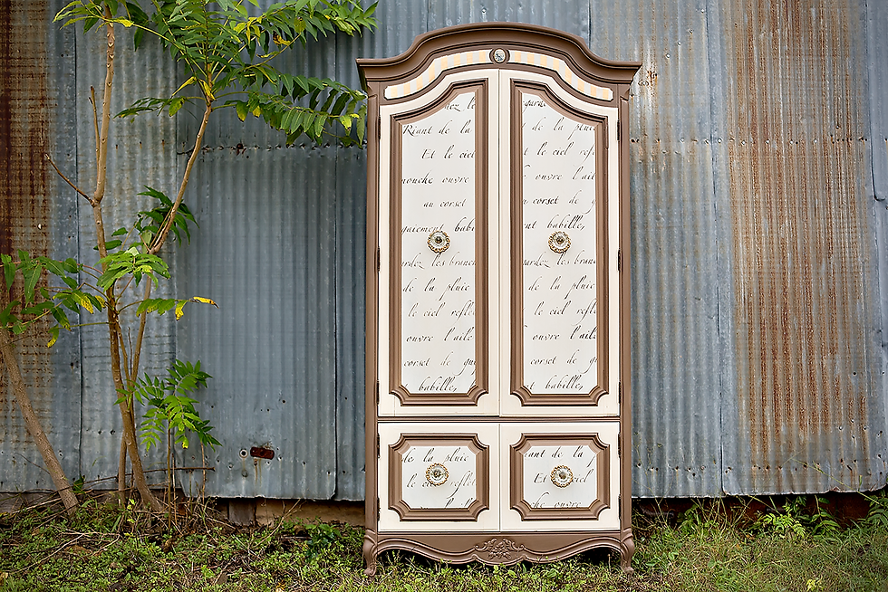Armoire Makeover with Neutrals | Tracey's Fancy
