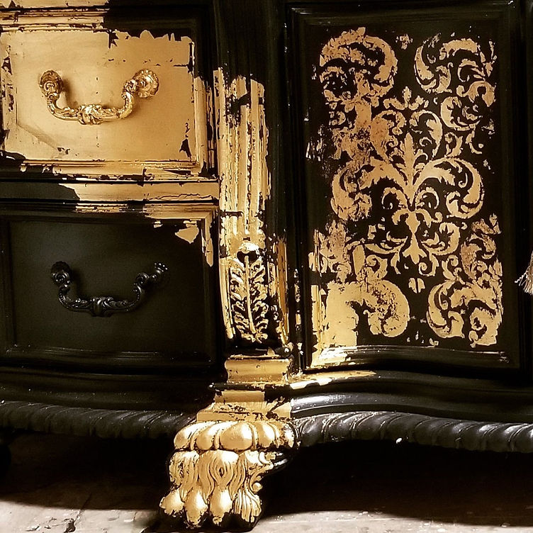 slim fit dress slacks Savoy Gold Leaf Dresser – Antique Mirror & Gold Finish