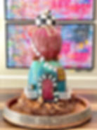 Whimsical DIY fairy house topiary using recycled pumpkins by Tracey's Fancy