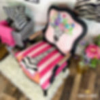 painted zebra chair by Tracey's Fancy