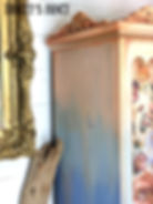 floral ombre china cabinet by Traceys Fancy