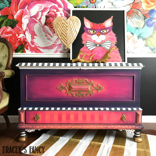 Painted Blanket Chest-Tracey's Fancy-After 1_