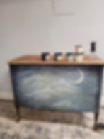 Beautiful Night Sky Dreamy Dresser Makeover Brushed by Brandy
