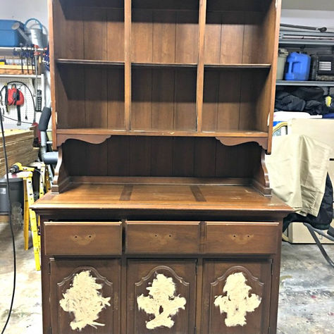 Early American China Hutch Makeover