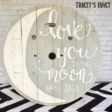 Upcycled Cable Spool Art for a Nursery