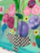 whimsical kitchen cabinets with florals | Tracey's Fancy