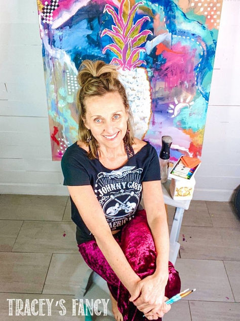Pineapple painting with a deep personal meaning