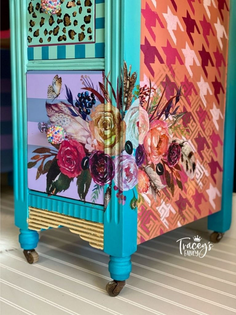 Colorful Vanity with Transfers by Tracey's Fancy