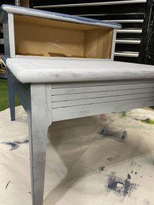 Primed Hidden Whimsy End Table using BOSS in grey