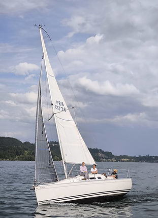 Segelausflug auf dem Bodensee, Segelboot mit Skipper