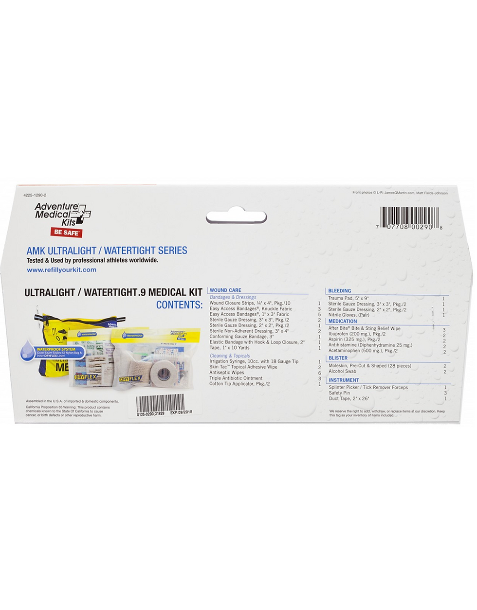 Thumbnail: Adventure Medical Kit (AMK) Ultralight/Watertight International .9 First Aid Kit