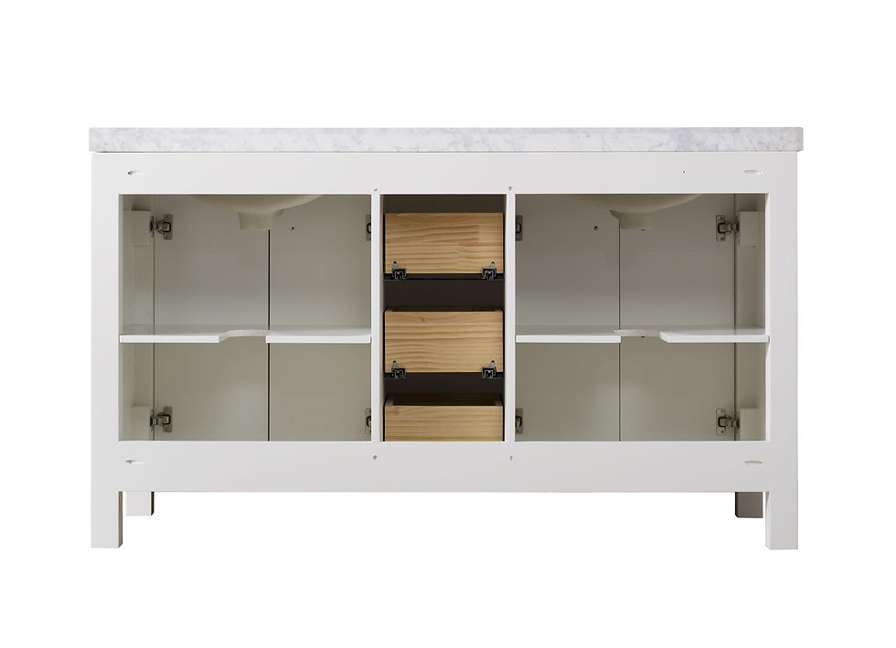 Thumbnail: Adler 60" White Double Sink Vanity