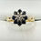 Thumbnail: 18ct Gold Diamond & Sapphire Flower Ring - Size M 1/2