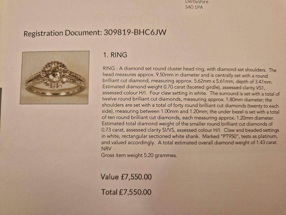 Thumbnail: 950 Platinum Cluster Head Diamond Set Ring with Diamond Shoulders - Size L