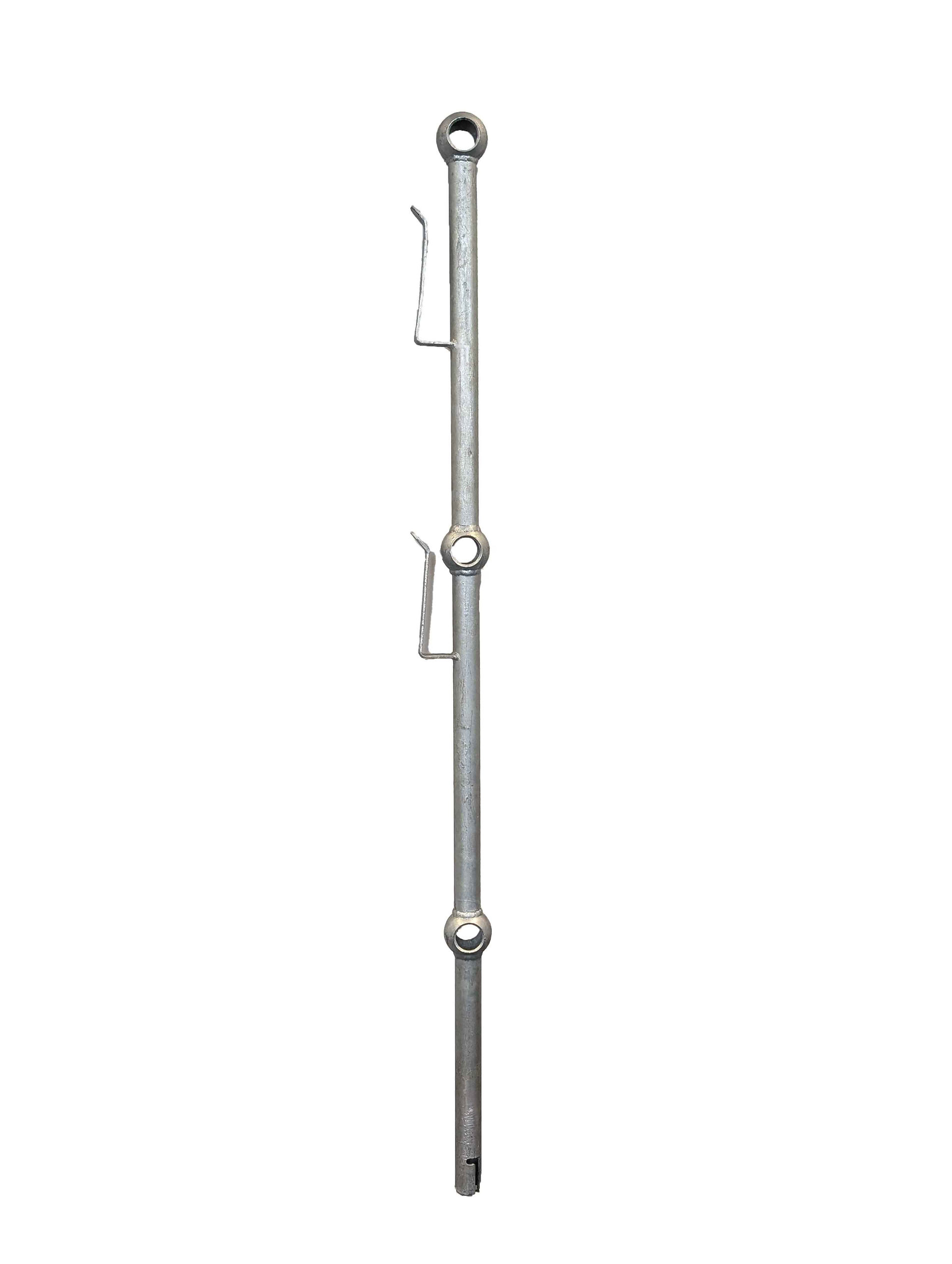 three ball standard post with welded brackets in galvanised finish supplied by kite group