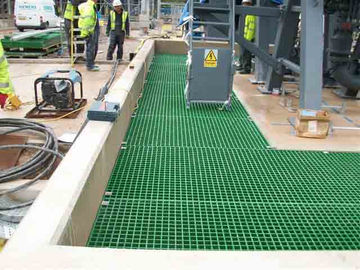 Non-conductive GRP flooring installed