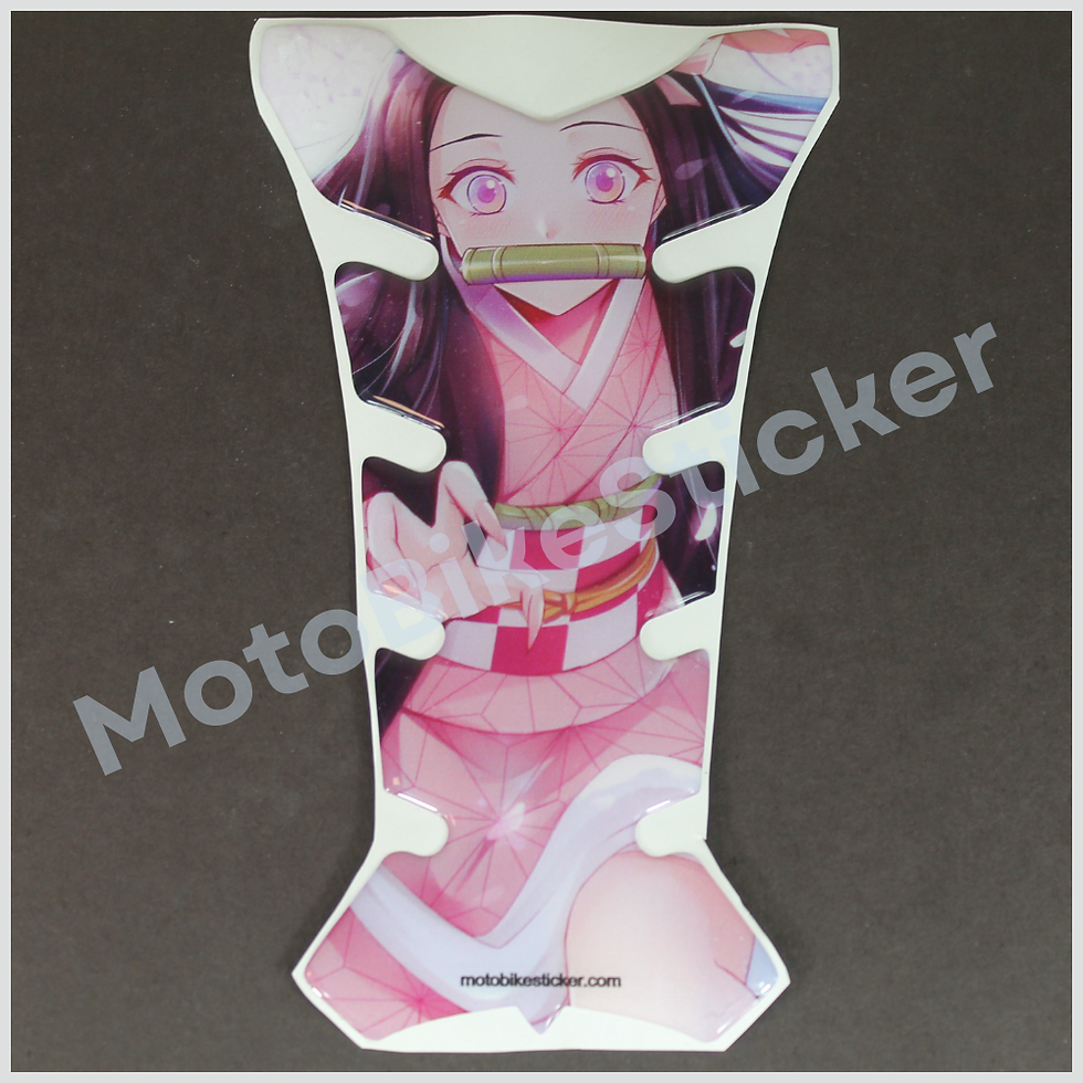 Thumbnail: Nezuko Kamado Anime Girl Design Motorcycle Tank Pad Protector 3D Gel Sticker KTM