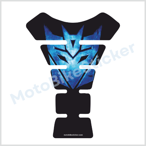 Kawasaki ZX6R ZX10R Transformers Decepticon Energon Blue 3D Gel Tank Pad Decal