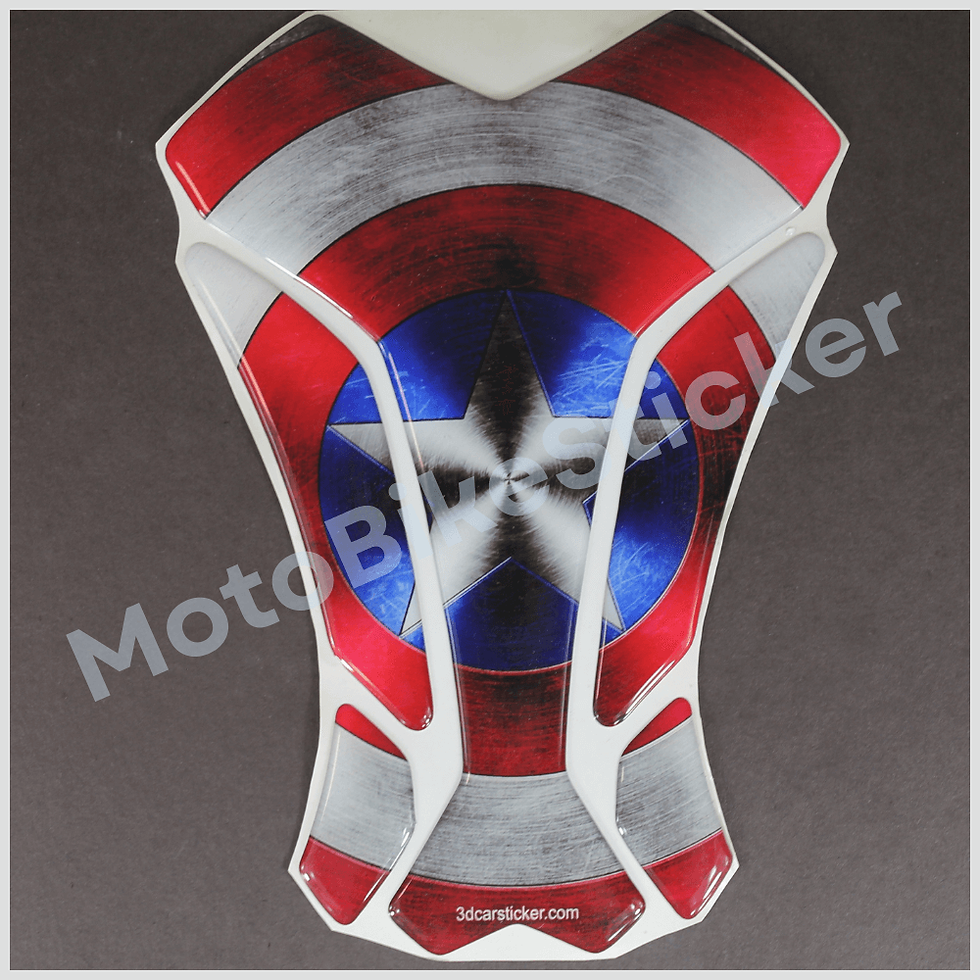 Thumbnail: Triumph Street Triple Captain America Shield Fuel Tank Protector Sticker