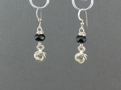 Chainmaille Rose Earrings