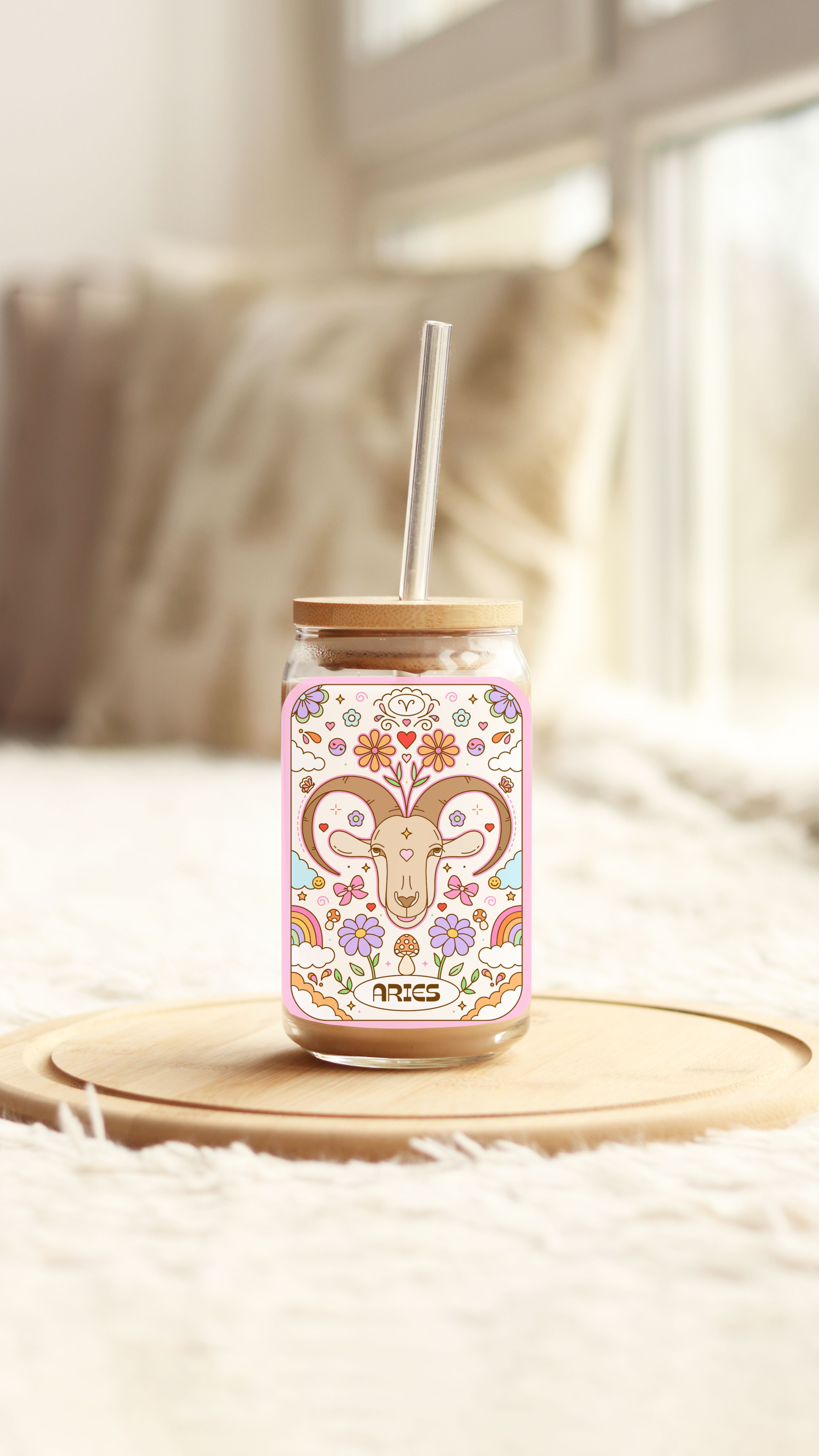 The Pink Zodiac Drinking Glass DIY or ready-made