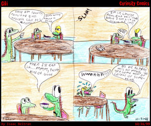Curiosity Comics, Giki, Dillo, Lizard, Crocodile, 1999 Comic