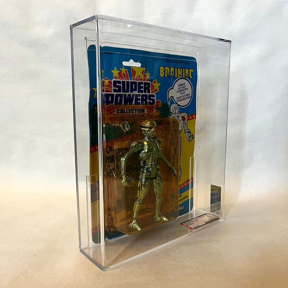Thumbnail: Brainiac AFA 85 Canadian Card 1985 Kenner Super Powers