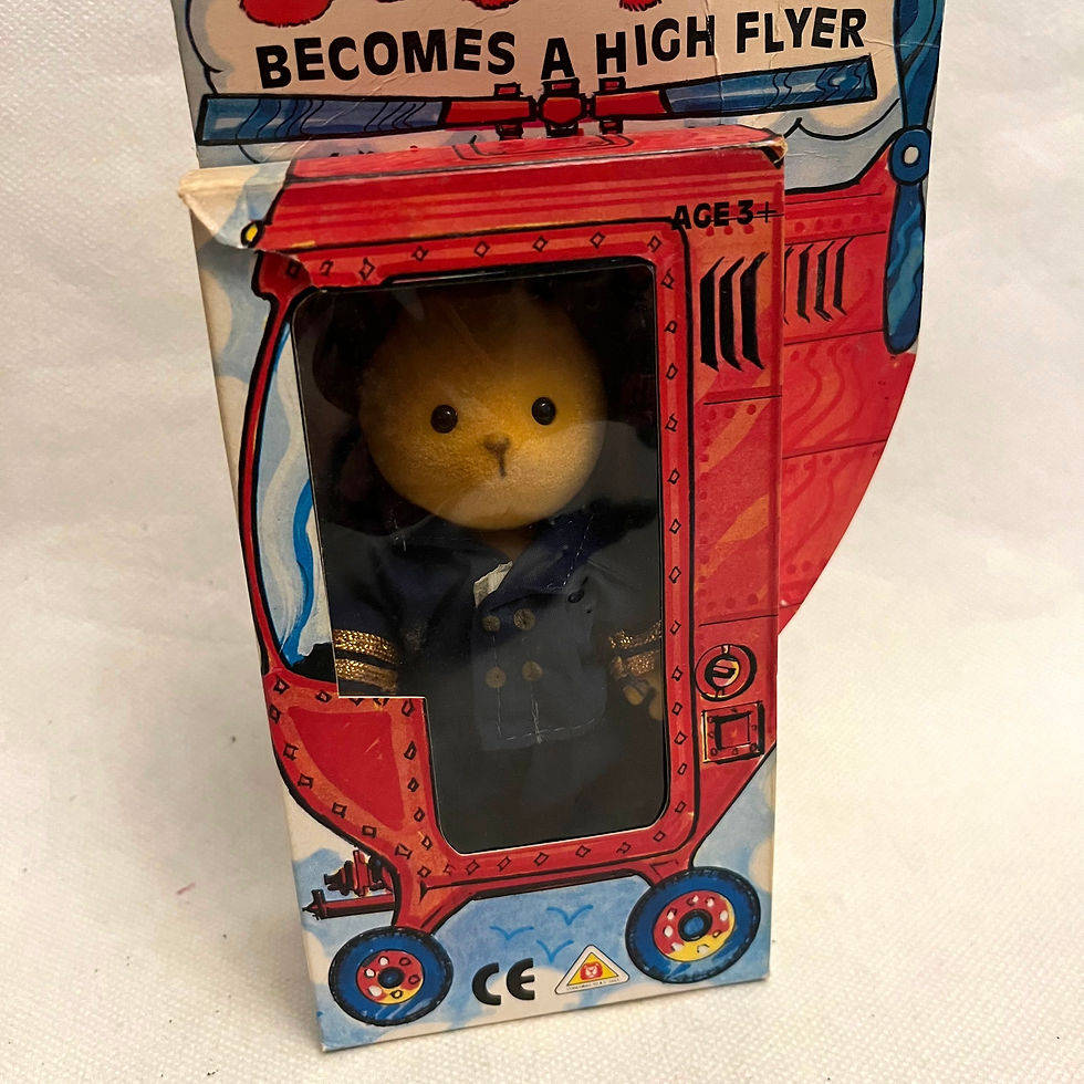 Thumbnail: Sooty The Pilot 1989 Flocked Play Figure