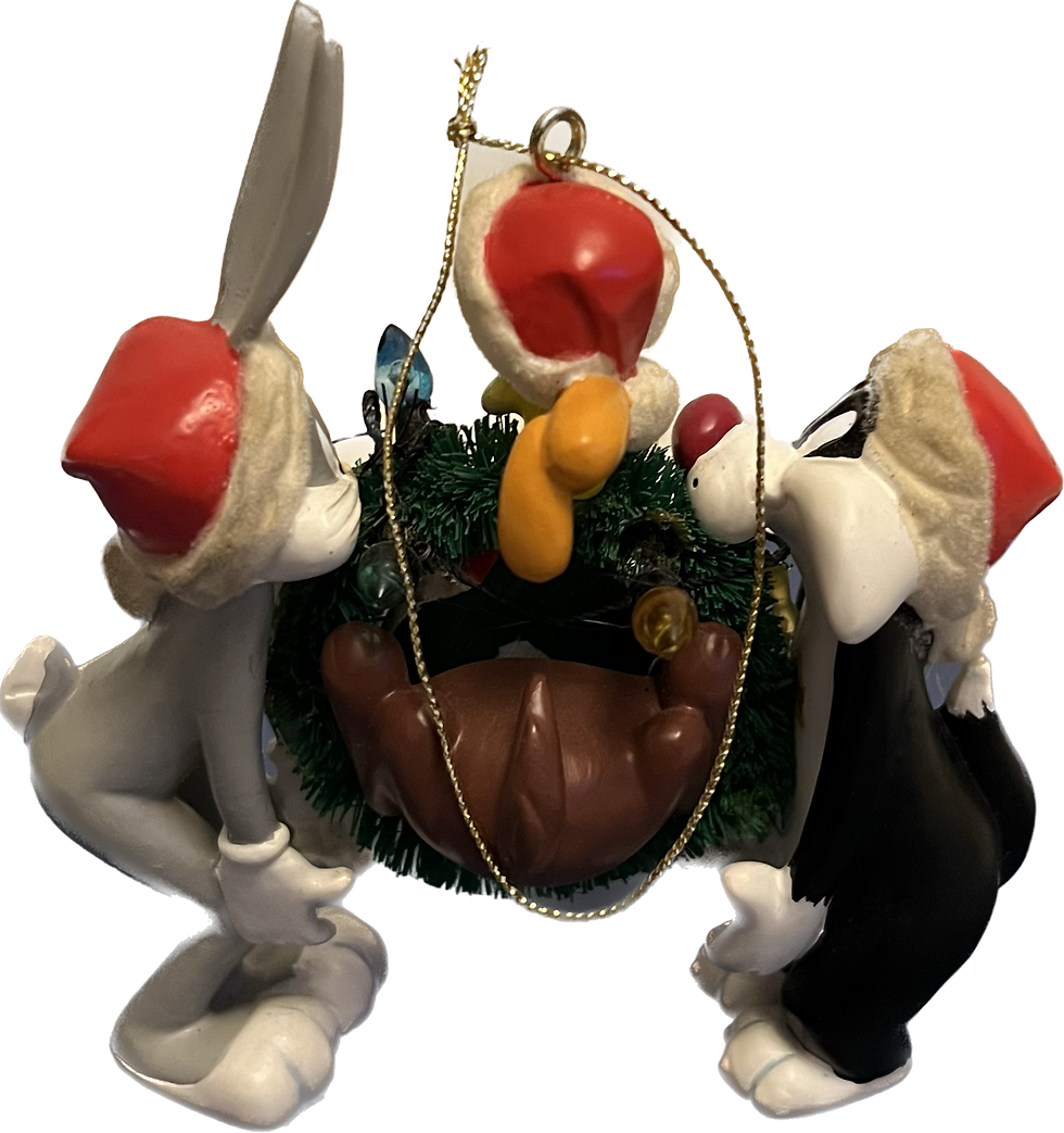 Thumbnail: Looney Tunes Deck The Halls Ornament 2002 Warner Bros Studio Store