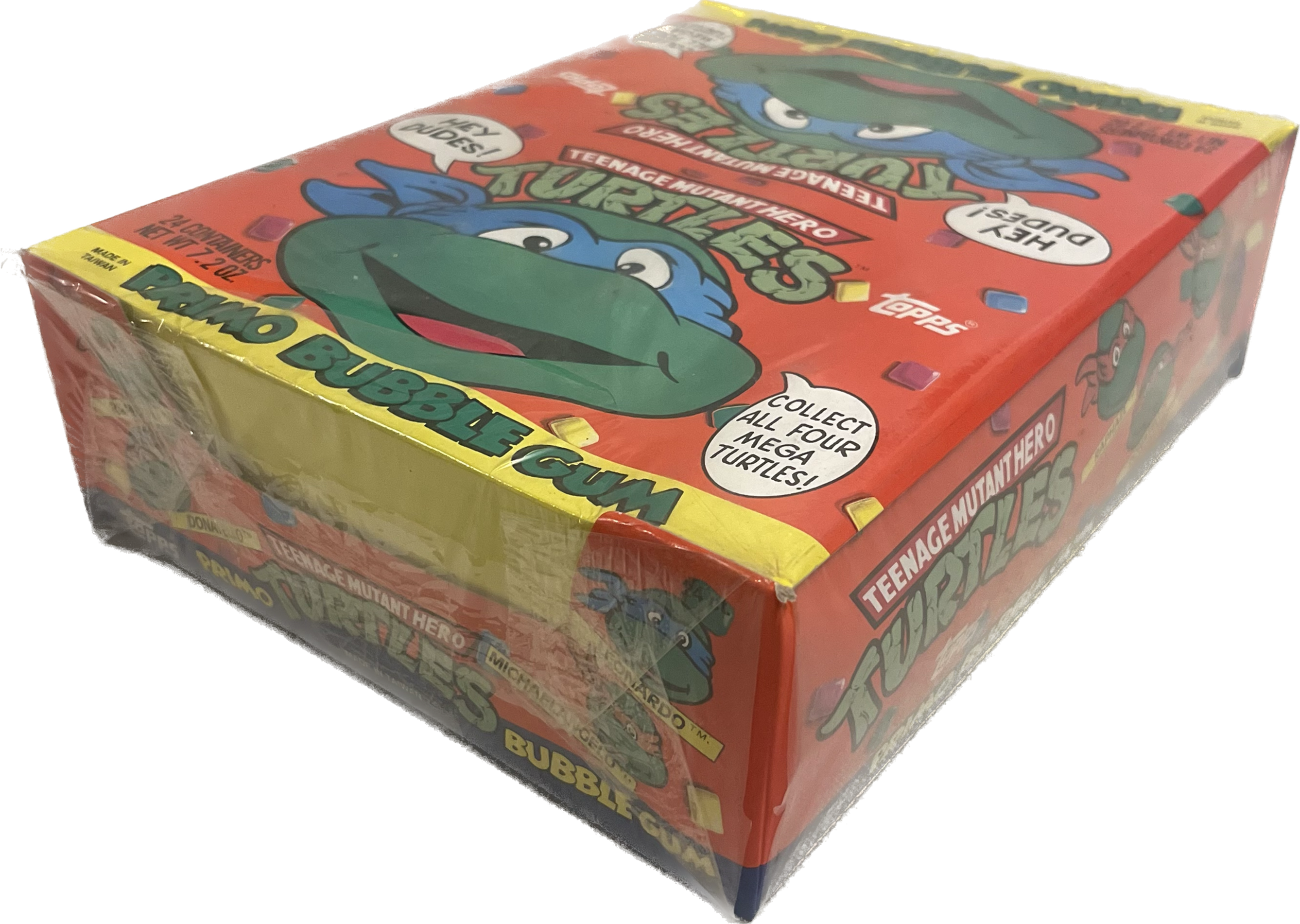 Teenage Mutant Hero Turtles 1990 Topps Gum Containers Sealed Counter Display Box