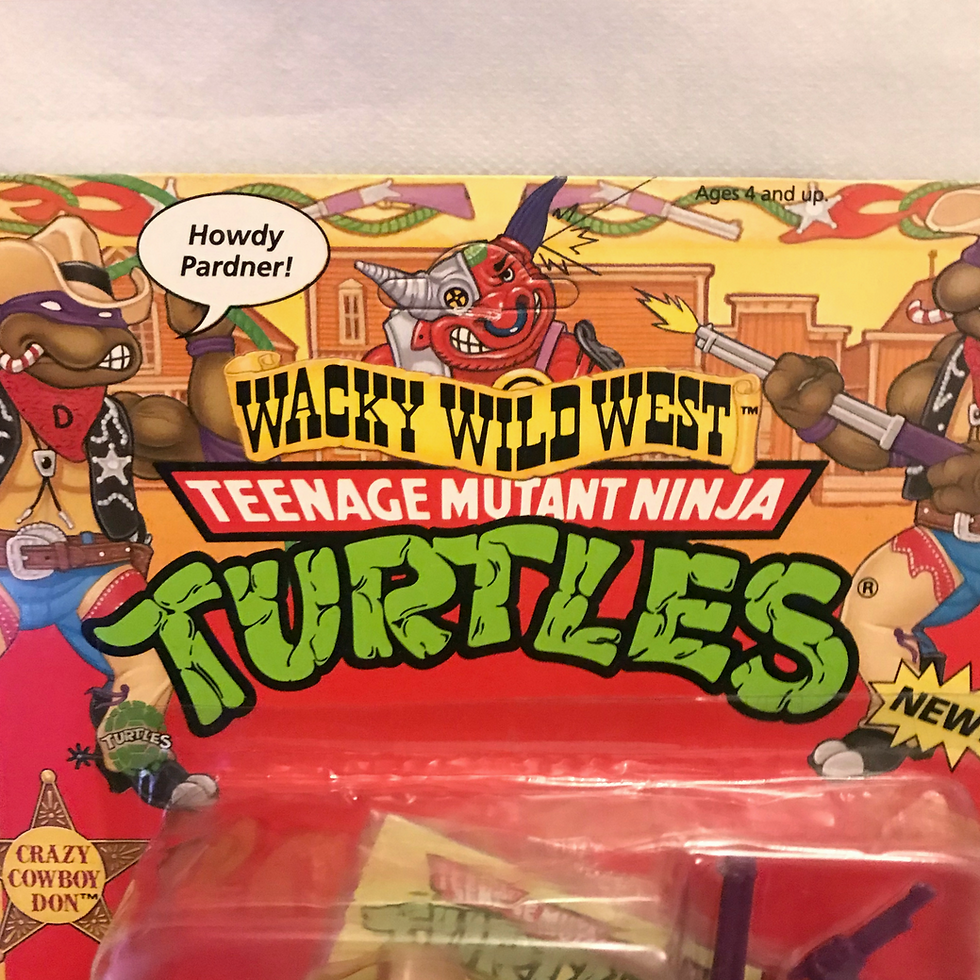 Thumbnail: Crazy Cowboy Don 1992 Playmates Wacky Wild West Ninja Turtles