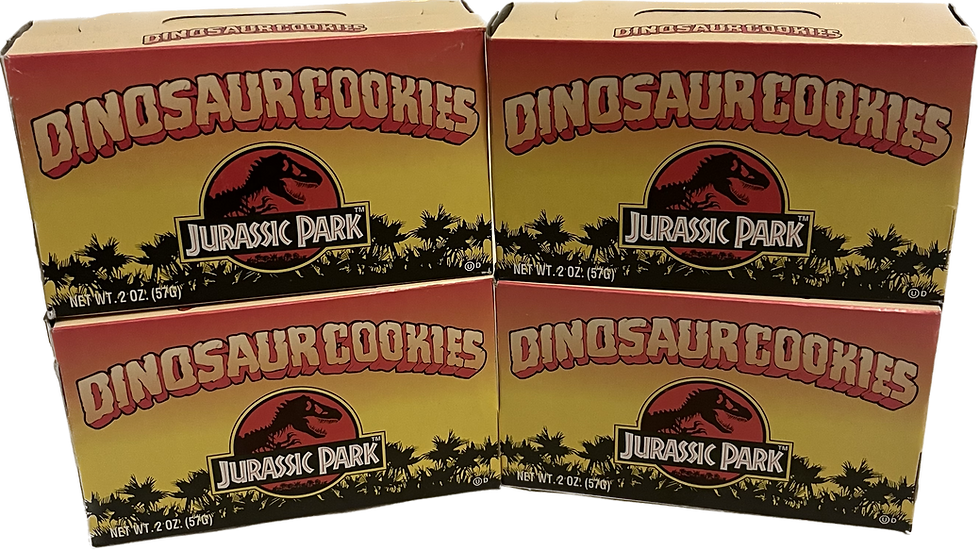 Thumbnail: Jurassic Park Dinosaur Cookies Full Set of 4 1992 Creative Confections