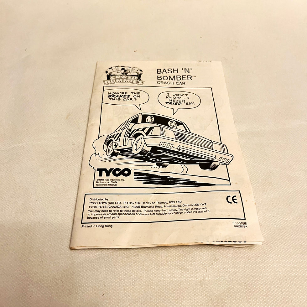 Thumbnail: Bash N Bomber Crash Car 1992 Tyco Crash Dummies