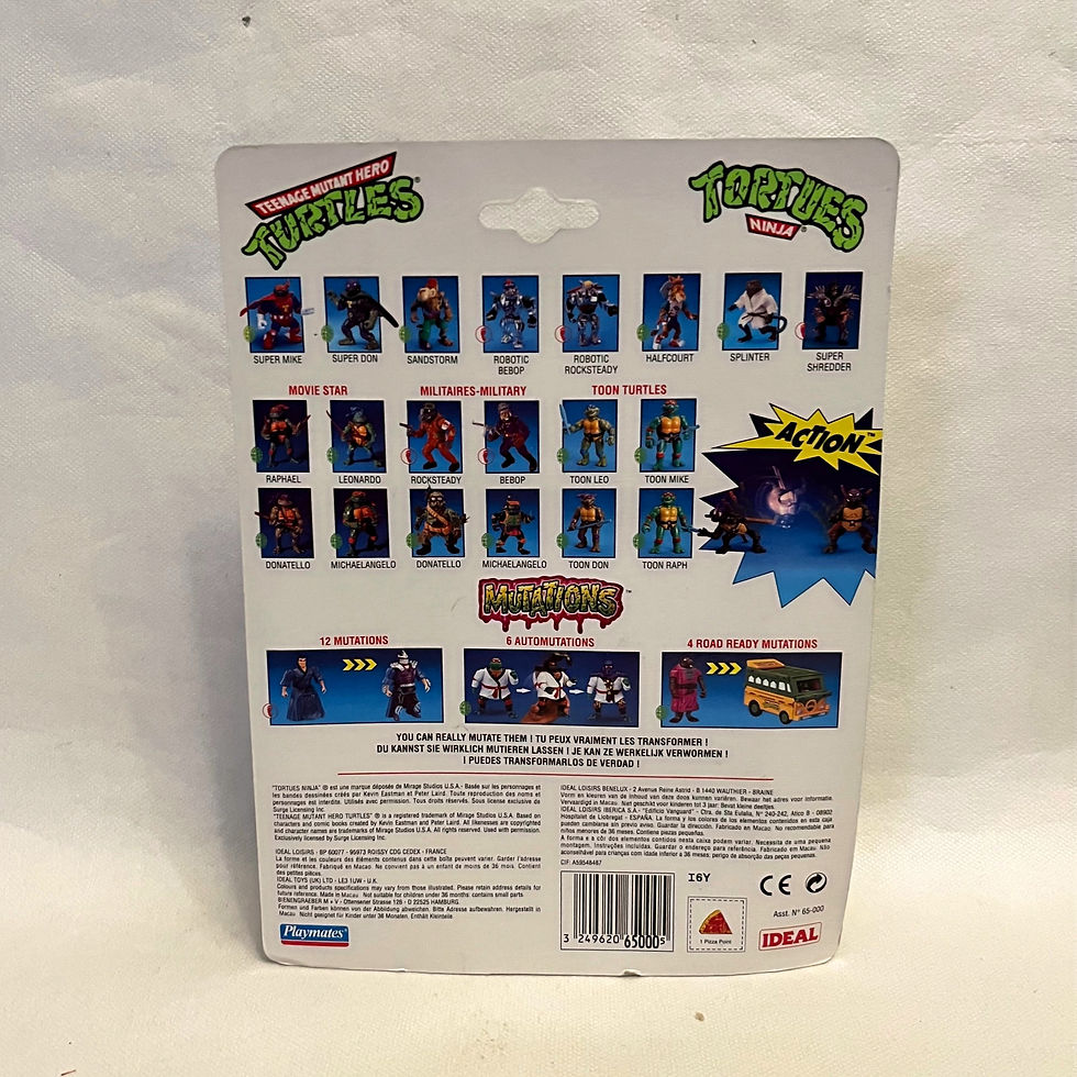 Thumbnail: Robotic Rocksteady 1993 Playmates / Ideal Teenage Mutant Hero Turtles