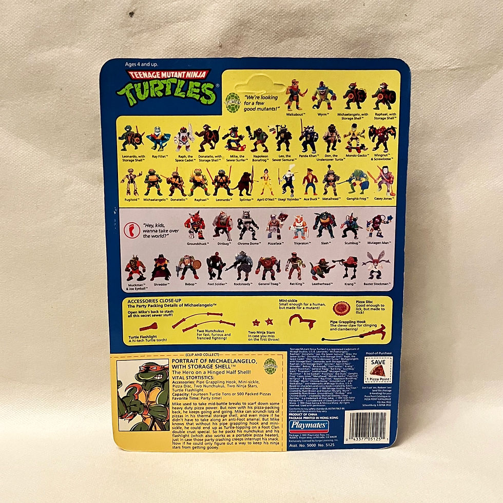 Thumbnail: Storage Shell Michaelangelo 1991 Playmates Ninja Turtles