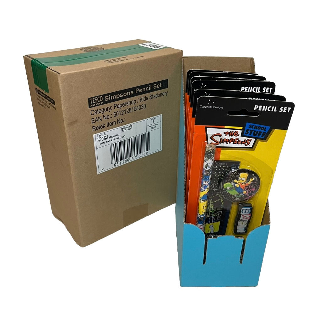 Bulk Lot 6 Bart Simpsons Stationery Set 2007 New Old Stock