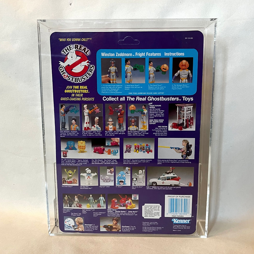 Thumbnail: Fright Features Winston Zeddemore AFA 80 1986 Kenner Real Ghostbusters
