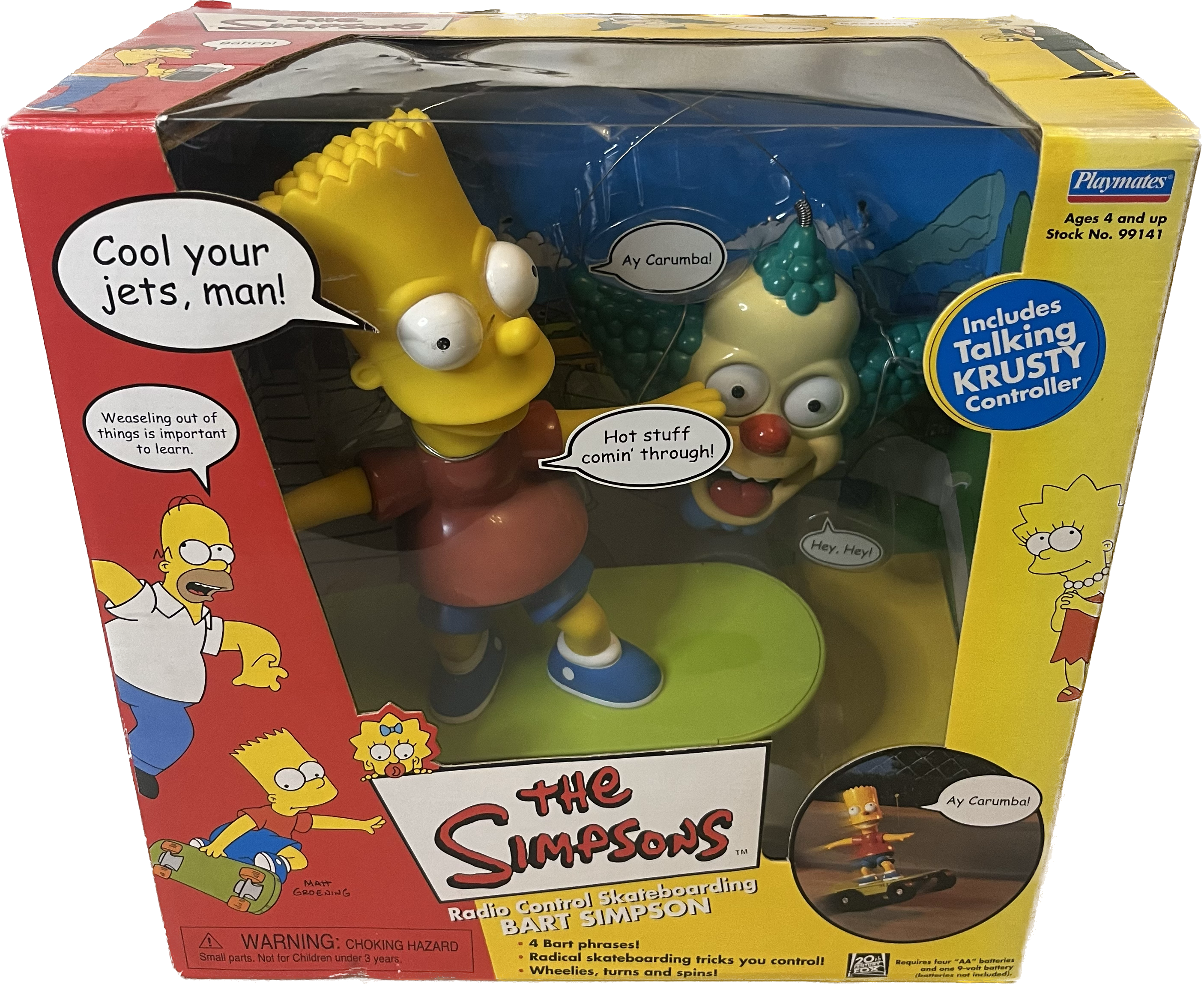 Radio Control Skateboarding Bart Simpson 2000 Playmates The Simpsons