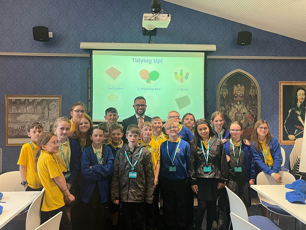 With Ravensmead Primary School, in the Education Centre in Parliament