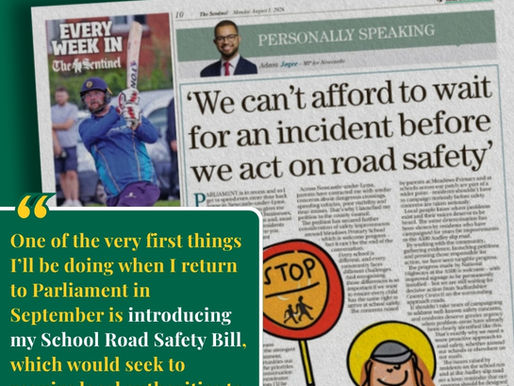 Personally Speaking: ‘We can't afford to wait for an incident before we act on road safety’