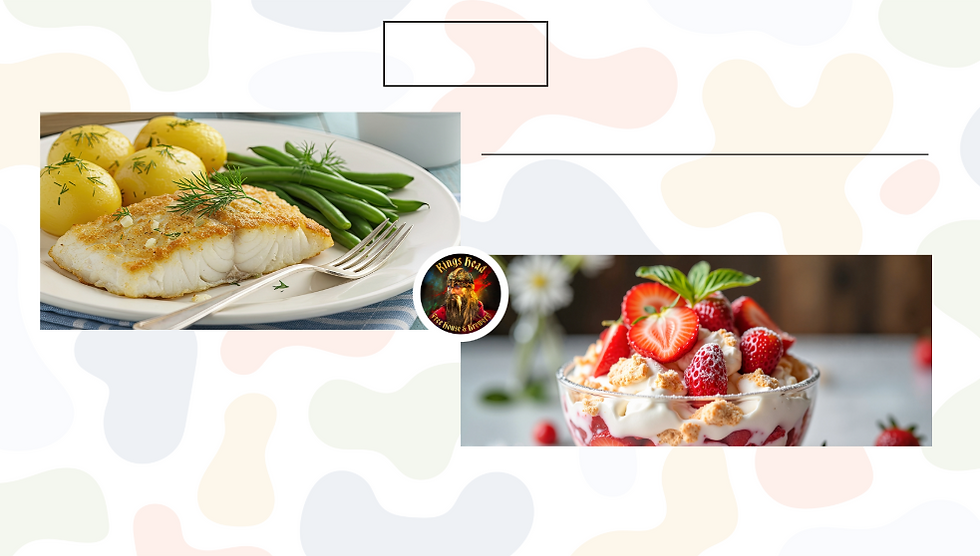 Pan Fried Seabass + Eton Mess