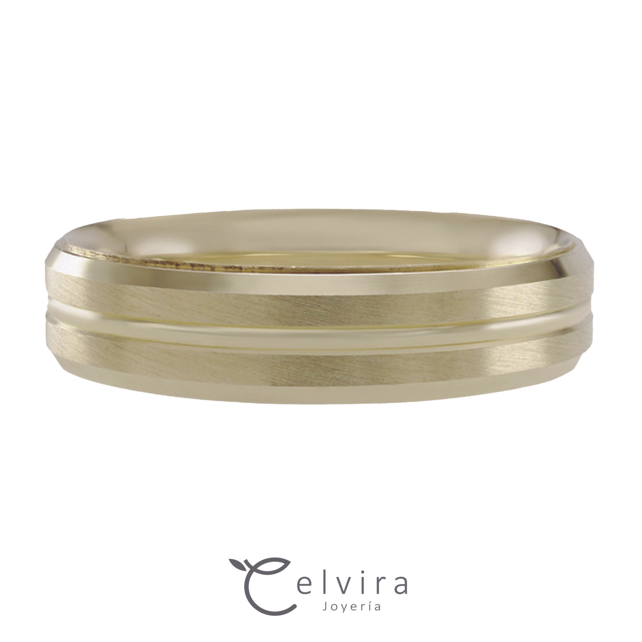 Argolla matrimonial mate oro 14k