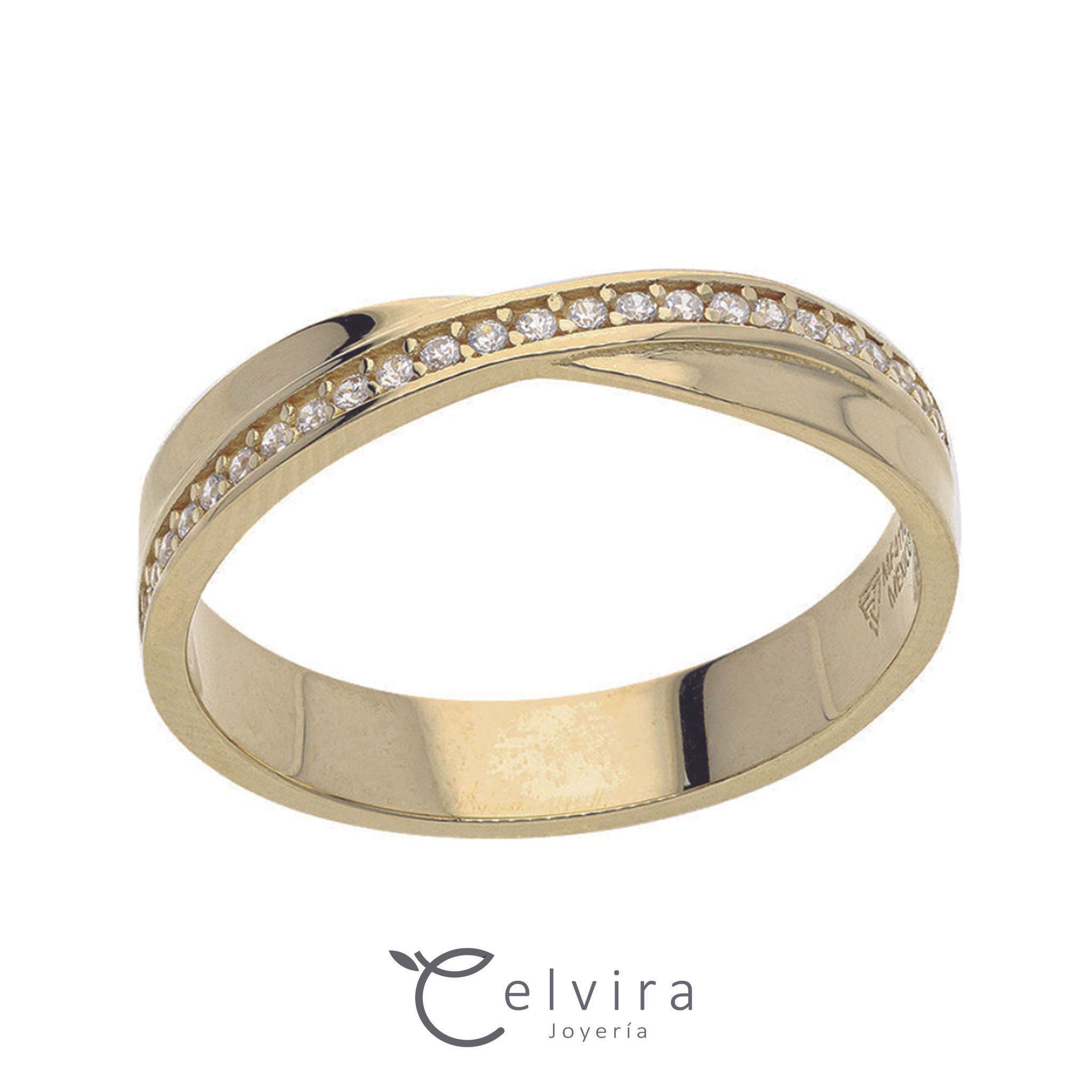 Argolla matrimonial infinito oro 14k