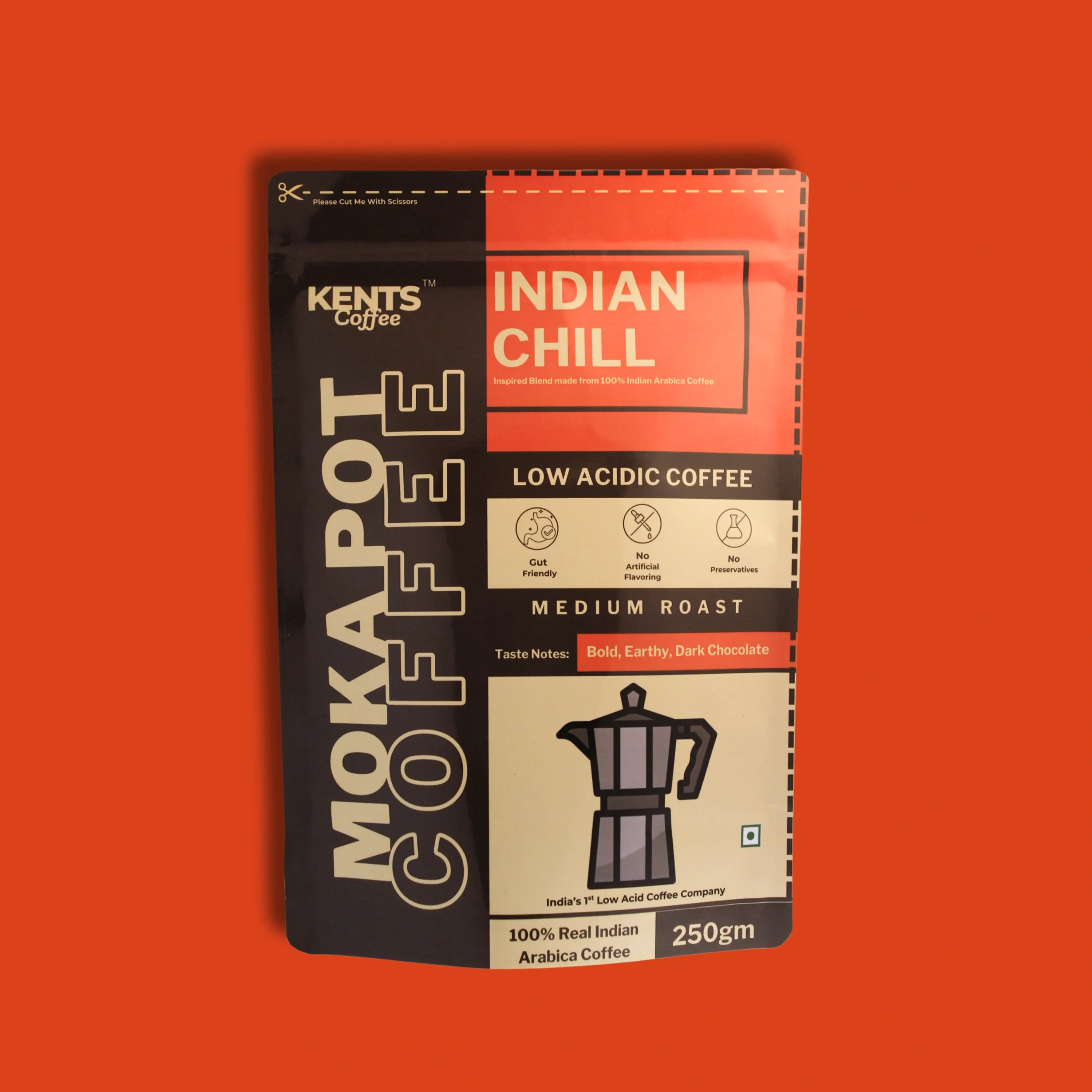 Indian Chill | Moka Pot Coffee | Earthy, Dark Chocolate | Low Acidic Coffee 250g